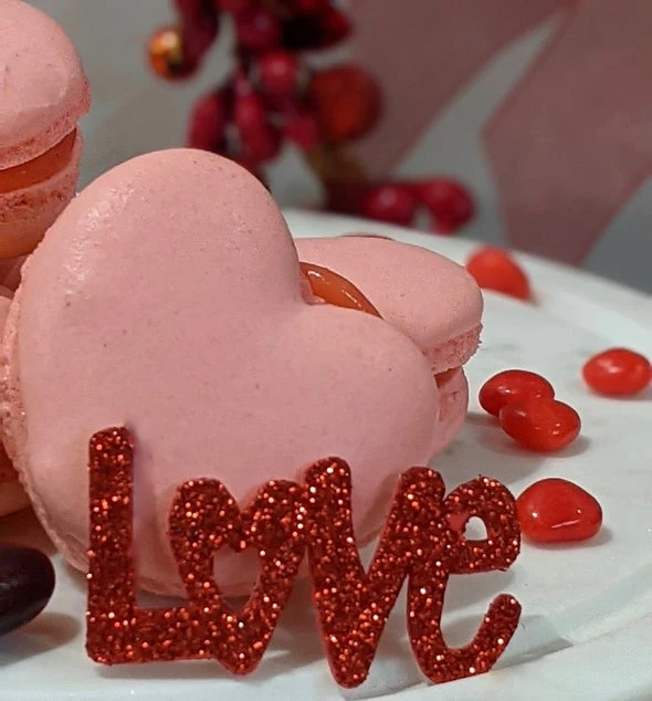 Cinnamon Heart Macaron (Avail Feb 11 - 15)